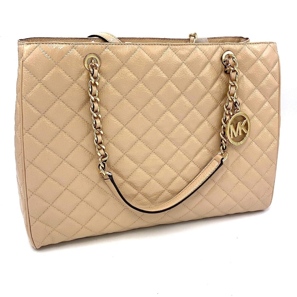 Michael Kors 35H6GAHT4A Oyster Susannah XL Womens Leather Tote New with …